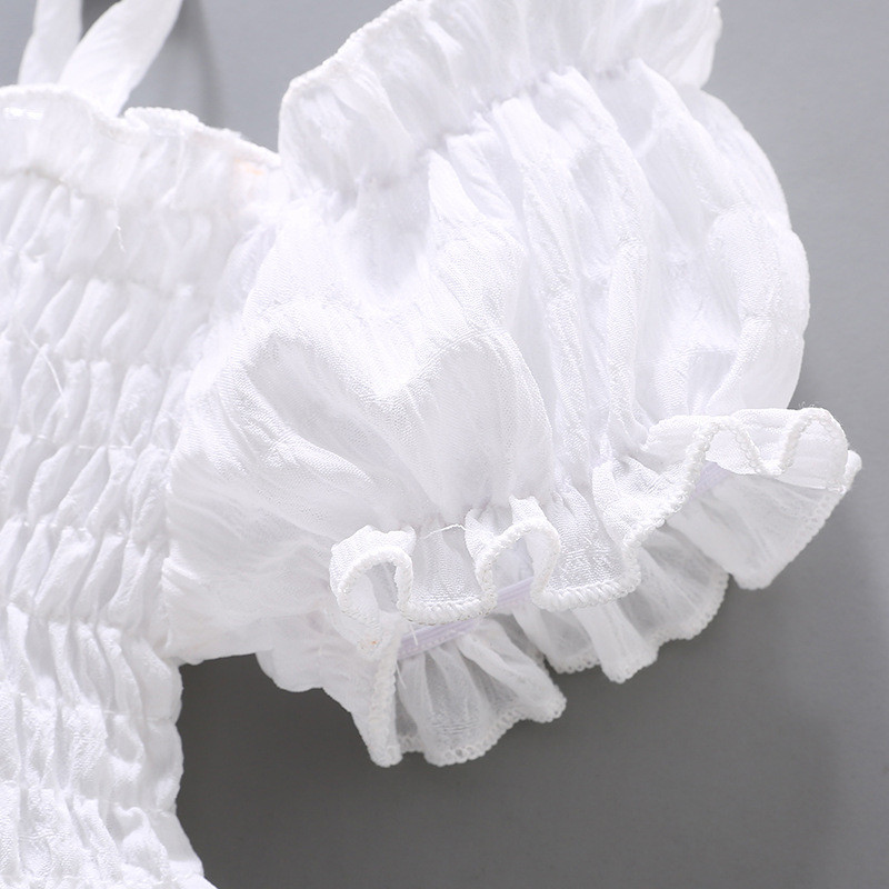 Nova ljetna haljina za djevojčice 2024. Suknja-torta s pupoljcima i rukavima za djecu od 1 do 8 godina, moderna moderna suknja princeze