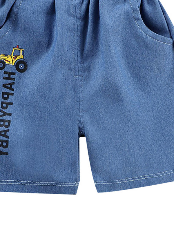 LJMOFA Ljetne dječje traper kratke hlače za dječake, dojenčad, pamučne modne traperice s elastičnim strukom, kratke hlače, hlače D353