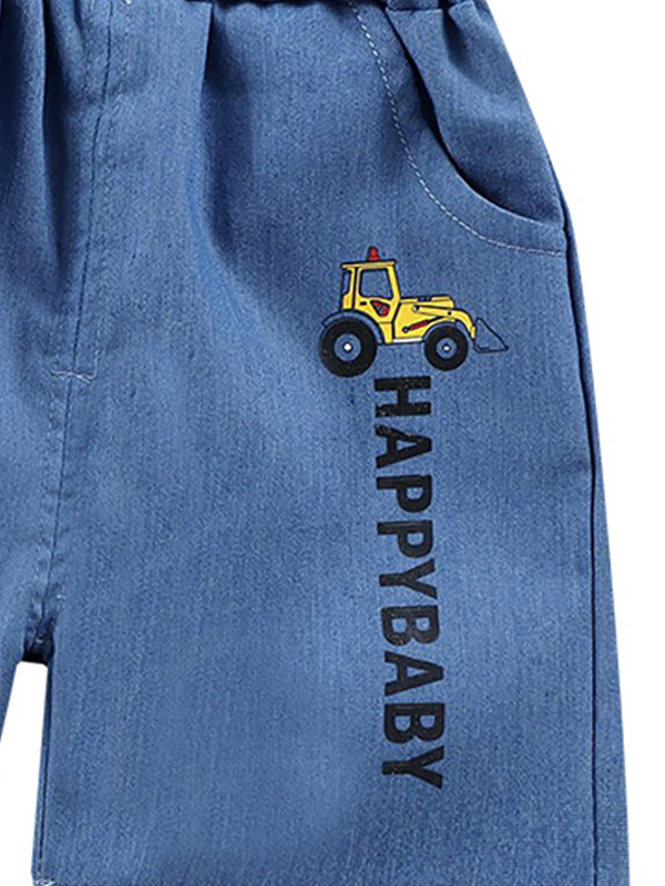 LJMOFA Ljetne dječje traper kratke hlače za dječake, dojenčad, pamučne modne traperice s elastičnim strukom, kratke hlače, hlače D353