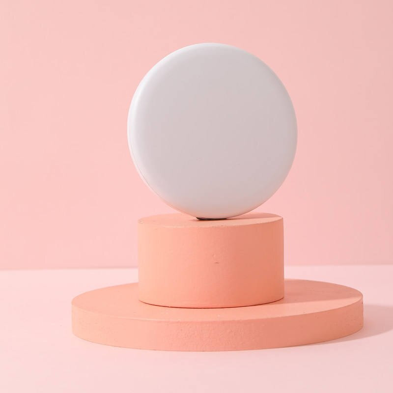 Personalizēts, mazs, kosmētisks LED gaismas diodes gaismas diodes 2 pusē salokāms aplauzums, kompakts kabatas spogulis sievietēm ar gaismas efektu rozā balts mini spogulis