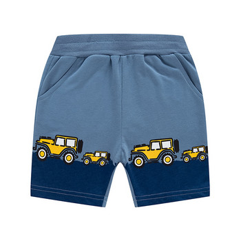 TUONXYE Summer Fashion Boys Shorts Cartoon Vehicle Pattern Βαμβακερό καθημερινό παντελόνι τσέπης που αναπνέει Παιδικά ρούχα 2-9
