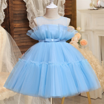 2024 Βρεφικά φορέματα για κορίτσια Παιδικά νυφικά φορέματα παράνυμφων Παιδικό τούλι Φόρεμα γενεθλίων Πριγκίπισσας για πάρτι Βρεφικά ρούχα Vestidos