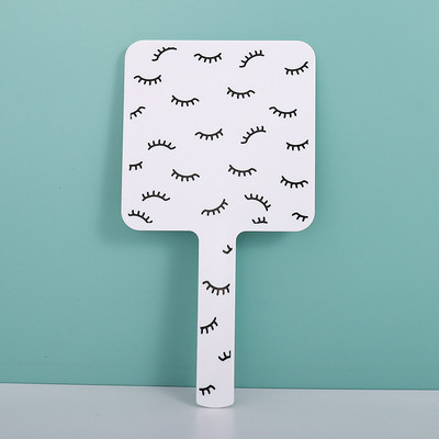 Skropstu pieaudzēšanas rokas kosmētikas spogulis kvadrātveida grima spogulis tualetes spogulis ar rokturi rokas spogulis SPA salona kompaktie spoguļi