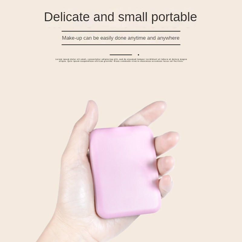 Kabatas spoguļa palielinājuma LED kompaktais ceļojumu kosmētikas spogulis Kompakts spogulis ar vieglu maka spoguli, divpusēji salokāms rokas