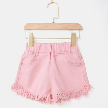 4-12 години Детски къси панталони за момичета Летни ежедневни памучни къси панталони в цвят бонбон