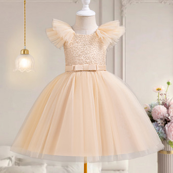 Κομψό Κοριτσίστικο φόρεμα παράνυμφος Πριγκίπισσα Φόρεμα για πάρτι γενεθλίων λουλούδια Κοριτσίστικα φορέματα για γάμους Παιδικό φόρεμα τελετής με δαντέλα 3-8 ετών