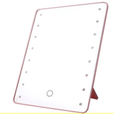 16 LED aplauzuma spogulis ar LED pieskārienu regulējamu gaismas kosmētisko spoguli, apgaismotu tualetes spoguli Espejo De Maquillaje De Mesa