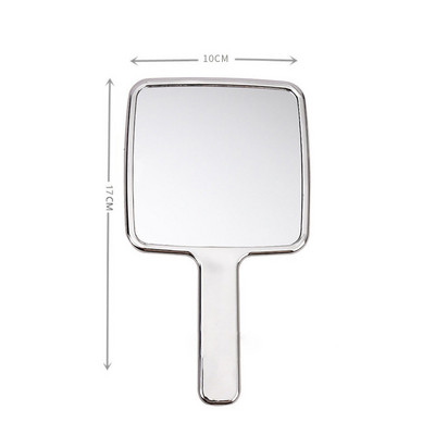 Prijenosno ručno ogledalo tekućeg oblika četvrtasto okruglo ogledalo za šminkanje ekstenzije trepavica kozmetička ogledala s ručkom Alati za uljepšavanje