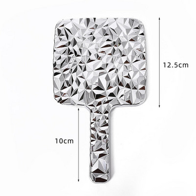 Prijenosno ručno ogledalo tekućeg oblika četvrtasto okruglo ogledalo za šminkanje ekstenzije trepavica kozmetička ogledala s ručkom Alati za uljepšavanje