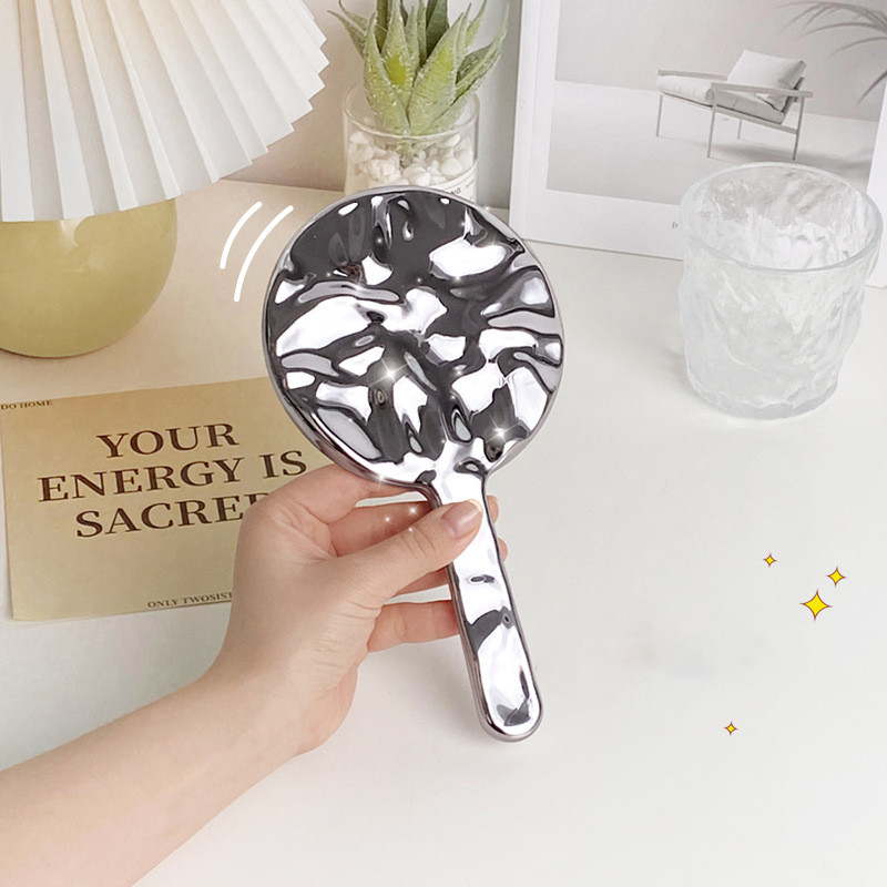 Prijenosno ručno ogledalo tekućeg oblika četvrtasto okruglo ogledalo za šminkanje ekstenzije trepavica kozmetička ogledala s ručkom Alati za uljepšavanje