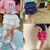 Meiteņu šorti, mežģīnes, pūkains kūka, svārki bikses