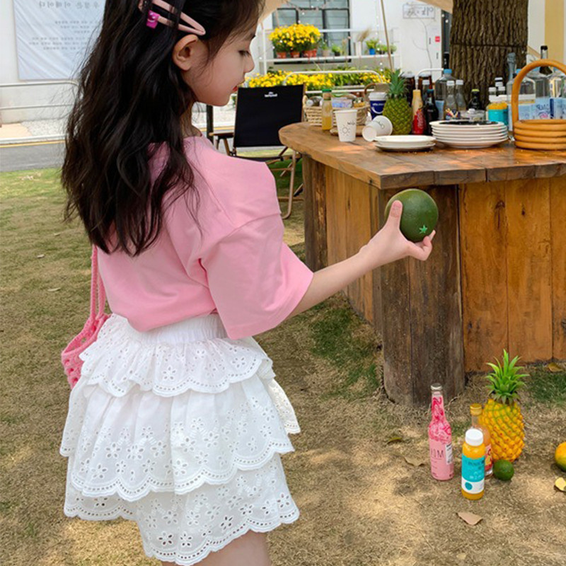 Meiteņu šorti, mežģīnes, pūkains kūka, svārki bikses