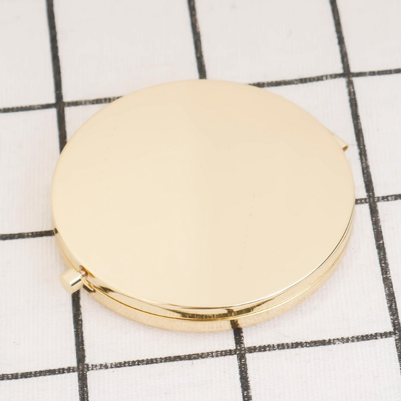 Prijenosno sklopivo ogledalo Mini kompaktno metalno kozmetičko džepno ogledalo od nehrđajućeg čelika za šminkanje Ogledala za šminkanje Kozmetički dodaci