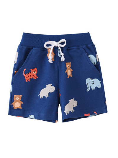 Jumping Meters Pantaloni scurți de vară pentru băieți, fete, buzunare, dungi pentru bebeluși, cu șnur, pantaloni scurti pentru copii mici, haine pentru copii la modă