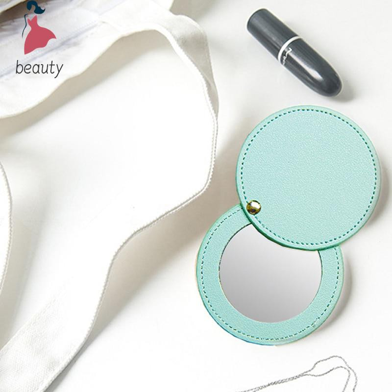 1PC pārnēsājams mini jauks kosmētikas rokas kabatas spogulis nerūsējošā tērauda nesalaužams grima kabatas spogulis kosmētikas spogulis
