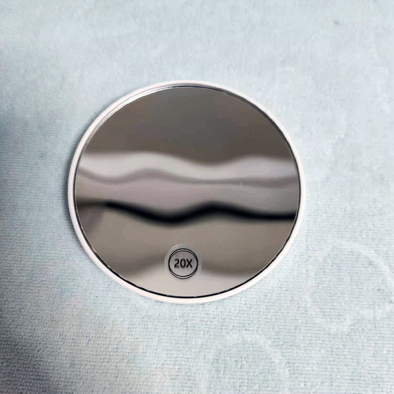 Ogledalo za šminkanje s povećalom 20X Ručno ogledalo za šminkanje s povećalom s ručkom, bijelo