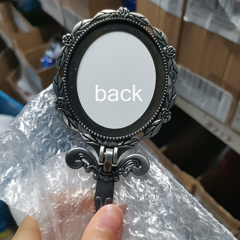 Vintage fém tükrök női kézi hosszú nyelű sminktükrök mini vintage dekorációs összecsukható tükör