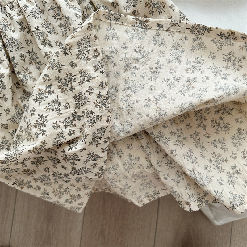 deer jonmi Novo proljeće 2024. u korejskom stilu, haljina za djevojčice s cvjetnim uzorkom, vezom od čipke, dječje pamučne haljine princeza