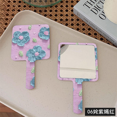 1Gb skropstu pieaudzēšanas rokas kosmētikas spogulis kvadrātveida grima spogulis ar rokturi roku spogulis Spa salona kompaktie spoguļi