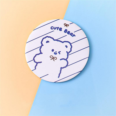 1 KOM Dvostruko ogledalo otporno na habanje, modno, praktično, mini džepno ogledalo za kreativnost na otvorenom, slatko okruglo ogledalo, alati za njegu kože