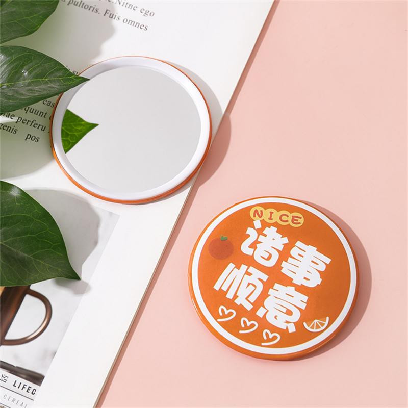 1 KOM Dvostruko ogledalo otporno na habanje, modno, praktično, mini džepno ogledalo za kreativnost na otvorenom, slatko okruglo ogledalo, alati za njegu kože