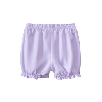 2024 Летни нови панталони с фенери за момичета Едноцветен памучен ластик на талията Детски шорти Плажни спортни шорти за момиче