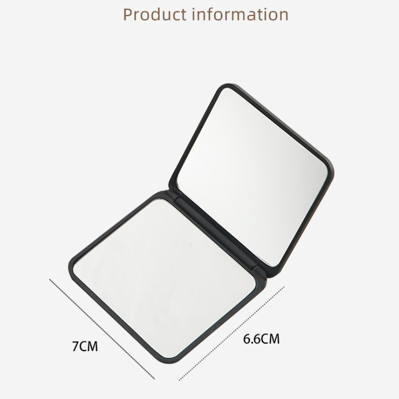 Salokāms kosmētikas spogulis Mini kvadrātveida kosmētikas spogulis tualetes spogulis Portatīvie rokas spoguļi Divpusēji kompakti spoguļi kabatas kosmētikas spogulis