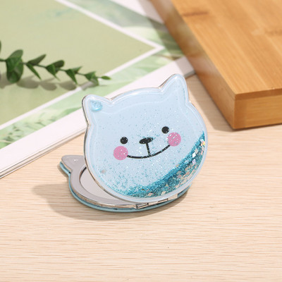 Oglindă de machiaj cu două fețe pentru pisică Oglindă de machiaj cu două fețe Oglindă de machiaj cu două fețe