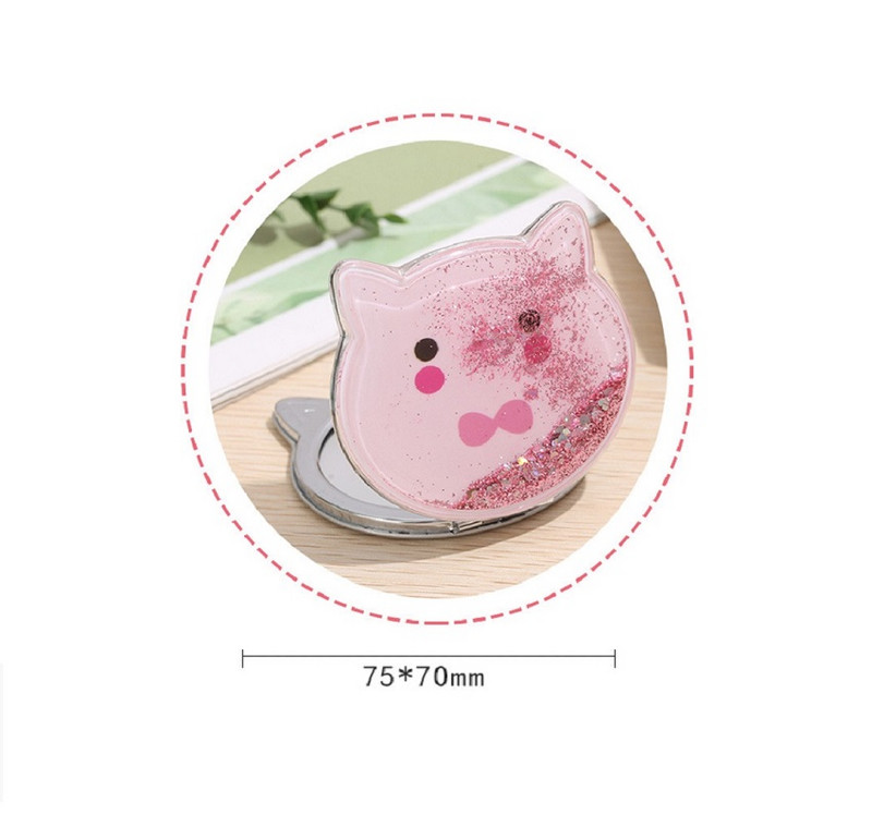 Oglindă de machiaj cu două fețe pentru pisică Oglindă de machiaj cu două fețe Oglindă de machiaj cu două fețe