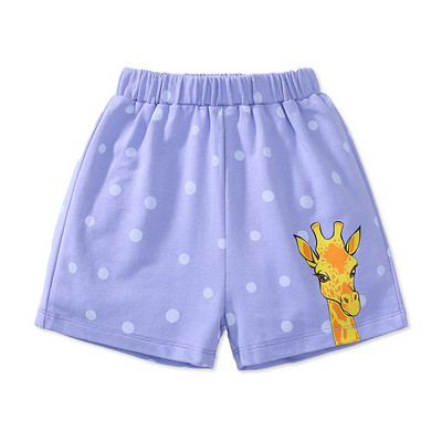 Little maven 2024 Ljetne kratke hlače za dječake Pamuk, meka i udobna Dječja odjeća Žirafa iz crtića, djeca 2-7 godina