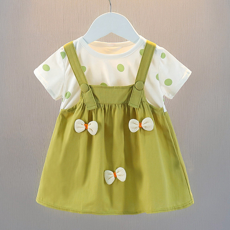 Jauna meiteņu kleita, multfilma, bantītes, bikšturi ikdienišķa kleita vasaras princeses dzimšanas dienas ballītes kleita, bērnu apģērbi, meitene, bērnu komplekts A1184