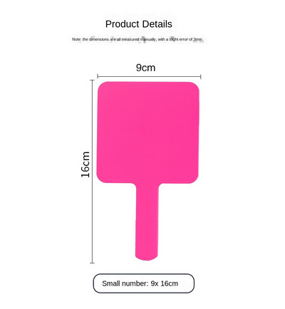 Ručno ogledalo za šminkanje za nadogradnju trepavica Četvrtasto ogledalo za šminkanje s ručkom Ručno ogledalo SPA Salon Kompaktna ogledala