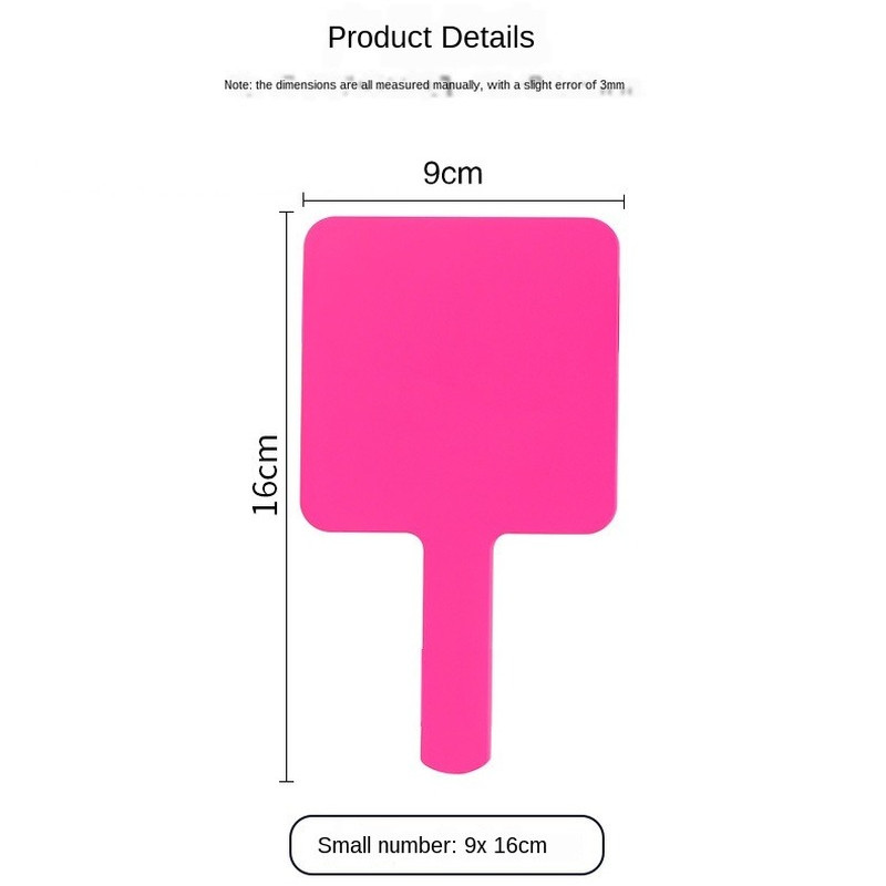 Ručno ogledalo za šminkanje za nadogradnju trepavica Četvrtasto ogledalo za šminkanje s ručkom Ručno ogledalo SPA Salon Kompaktna ogledala