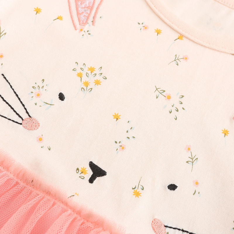 Little Maven Baby Girl viendaļīga ballīšu tīklveida kleita Multfilma Trušu princeses Bērnu kleitas Kokvilnas Vestidos 2023. gada vasara, 2–7 gadi