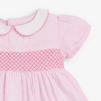 Little maven Elegant Lovely Baby Girls καλοκαιρινό φόρεμα για την Πρωτοχρονιά 2024 Βαμβακερά παιδικά καθημερινά ρούχα ροζ για παιδιά 2-7 ετών