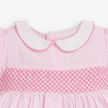 Little maven Elegant Lovely Baby Girls καλοκαιρινό φόρεμα για την Πρωτοχρονιά 2024 Βαμβακερά παιδικά καθημερινά ρούχα ροζ για παιδιά 2-7 ετών