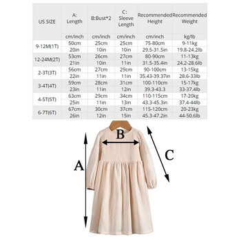 2023 Sprint Φθινοπωρινό Παιδικό Φόρεμα για Κορίτσι Μασίφ μακρυμάνικο Αγροτική Πριγκίπισσα Ρούχα Νήπιων Εφήβων Casual Κορεάτικα ρούχα για εξωτερικούς χώρους