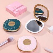 Oglindă de toaletă Oglinzi de mână Oglindă cosmetică de buzunar Mini oglindă de machiaj Oglindă de cosmetică pliabilă Oglindă compactă cu două fețe