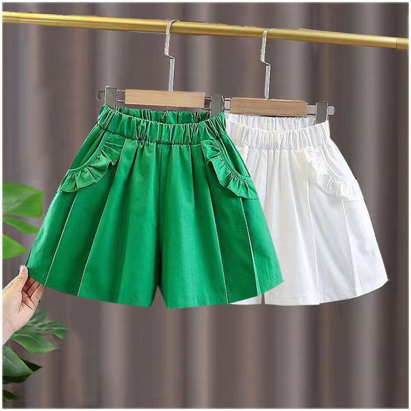 2023. gada bērnu vasaras šorti Masīvi princešu šorti meitenēm Modes meiteņu šorti Bērnu bikses Meiteņu īsās meiteņu apģērbs 2–14 gadi