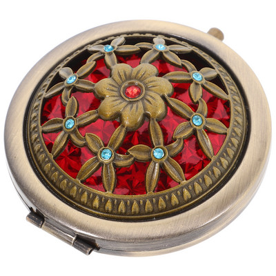 Retro Vanity Mirror Travel Mini Makeup Compact καλλυντικά Μικρό φορητό χεράκι για καθημερινή χρήση