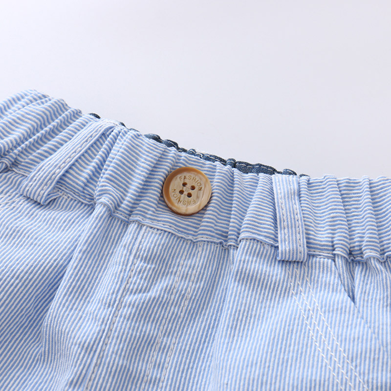 Ljetna moda 2024. 2 3 4 6-10 godina 90-140 cm Dizajn pamučne sportske jednobojne zgodne elastične kratke hlače na pruge za djecu Dječake