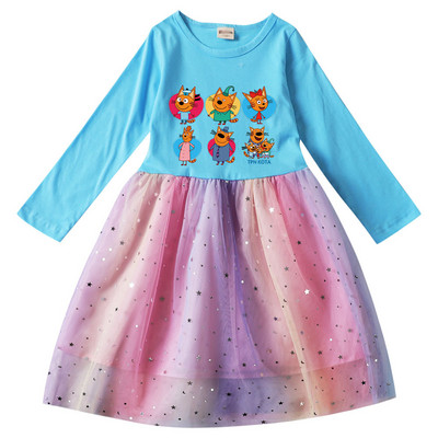 Autumn Girls Kid e macska ruha Kids Russian Три кота Családom Three Happy Cats ruhák gyerekeknek Alkalmi hosszú ujjú Ruhák és táska