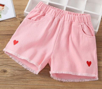 Izmērs 100-160cm Galda šorti Meiteņu Džinsu Šorti Vasaras Bērnu Apģērbs Pludmales Bikses Brīvas Hot Bikses Mazas Meitenes Bērnu Šorti
