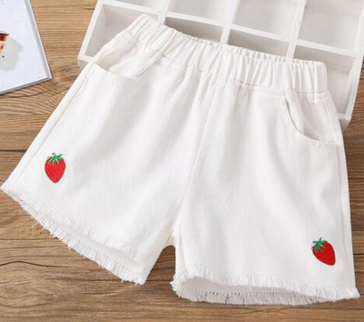 Izmērs 100-160cm Galda šorti Meiteņu Džinsu Šorti Vasaras Bērnu Apģērbs Pludmales Bikses Brīvas Hot Bikses Mazas Meitenes Bērnu Šorti