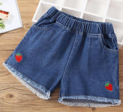 Izmērs 100-160cm Galda šorti Meiteņu Džinsu Šorti Vasaras Bērnu Apģērbs Pludmales Bikses Brīvas Hot Bikses Mazas Meitenes Bērnu Šorti