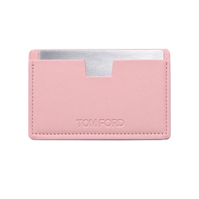 Pārnēsājams mini nesalaužams kosmētikas spogulis, kas ir drupināts, kabatas kosmētikas spogulis, PU ādas nerūsējošā tērauda karte