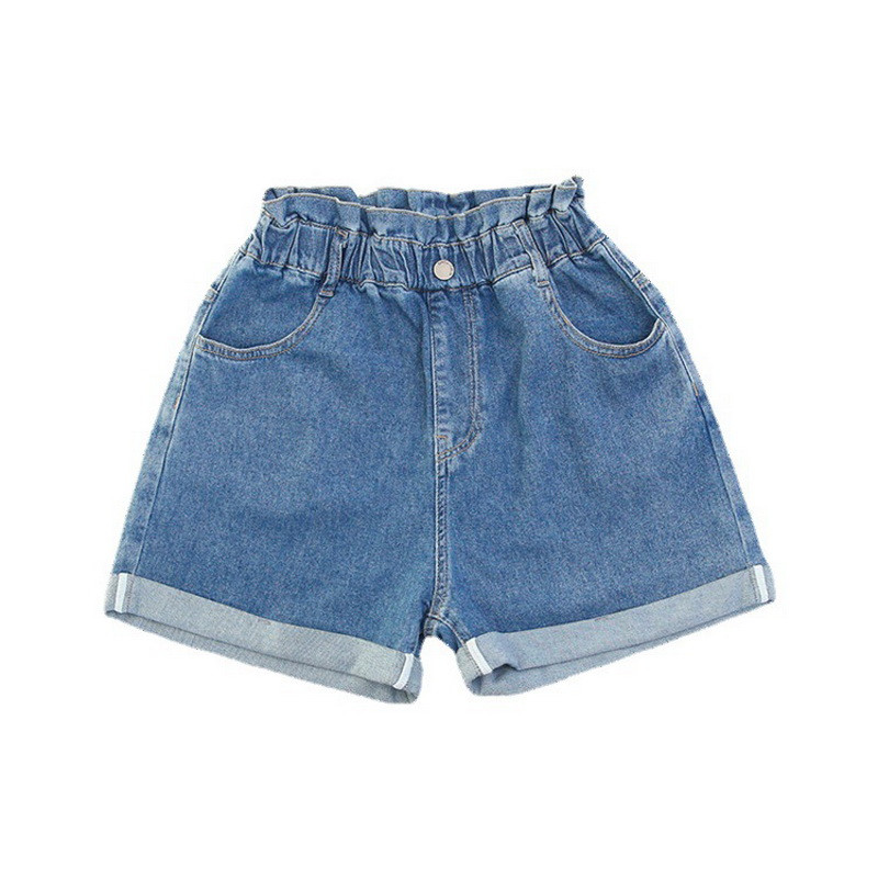 Pusaudžu meiteņu džinsa šorti Jauni vasaras apģērbi Jaunumi Bērnu Augsts viduklis Modes Šorti 5 7 9 11 12 13 14 gadus veci