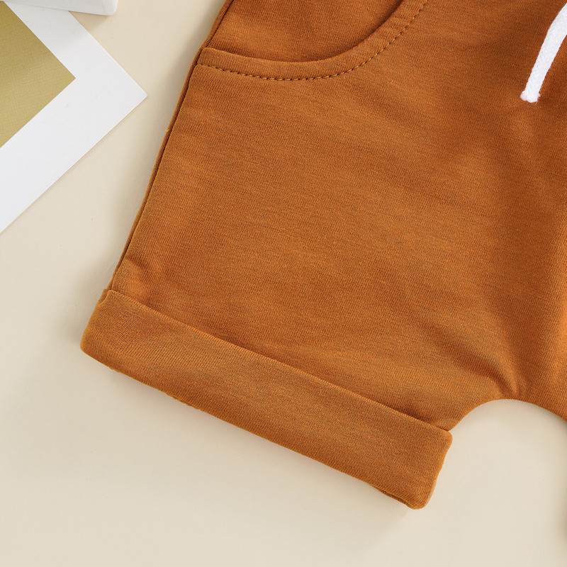 2022-04-06 Lioraitiin 0-3 éves kisfiú divat nyári masszív rövidnadrág zsebbel 3 színű alkalmi ruházat