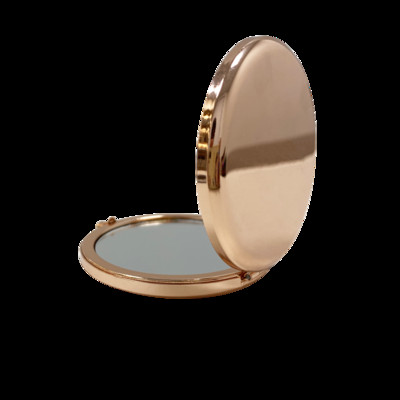 Pārnēsājami divpusēji metāla kosmētikas spoguļi, kompakti rozā zelta/sudraba/zelta krāsas salokāmi 1X 2X palielināmi kosmētikas kabatas spoguļi