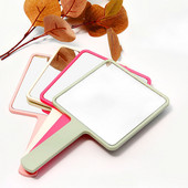 Skropstu pieaudzēšanas rokas kosmētikas spogulis kvadrātveida grima spogulis tualetes spogulis ar rokturi rokas spogulis SPA salona kompaktie spoguļi